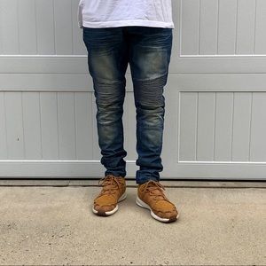 Embellish Biker Denim Jeans (Size 30)